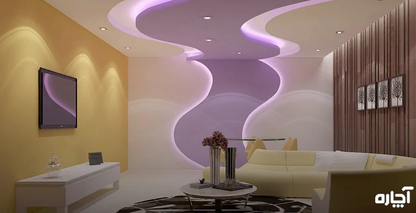 نصب کناف پشت تلویزیون