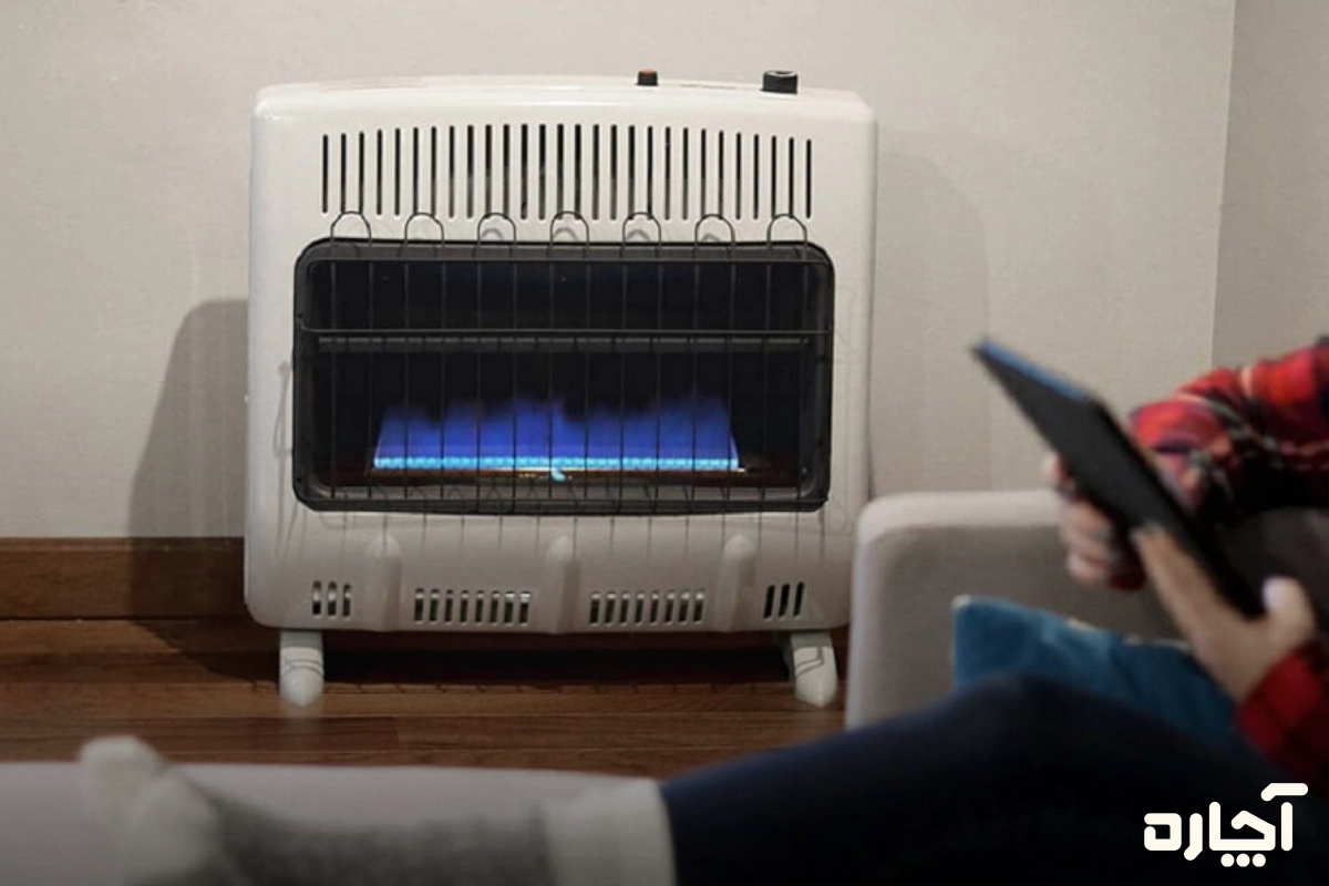 شستن بخاری گازی نشیمن