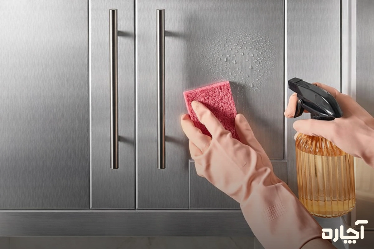 تمیز کردن کابینت فلزی