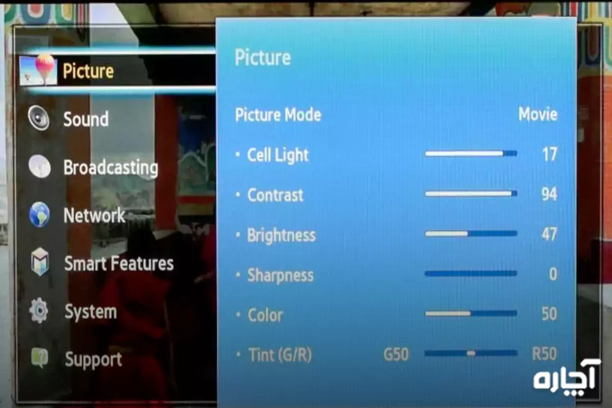 Old Samsung TV color mess