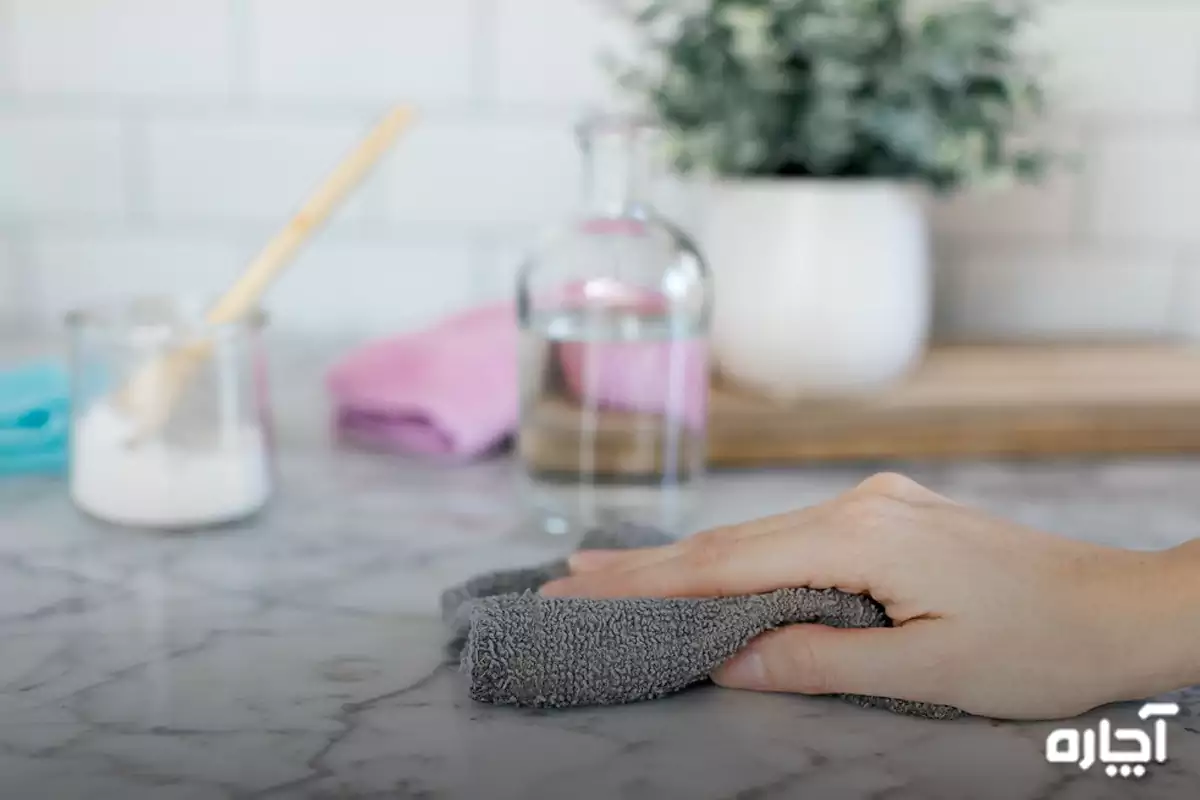 Removing stains from marble