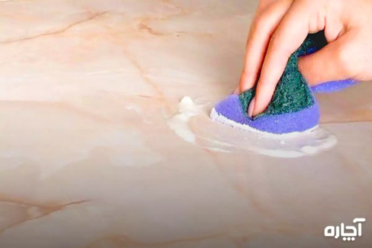 Removing stains from marble