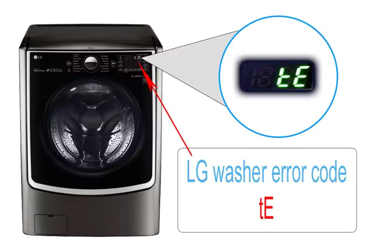 LG washing machine error tE