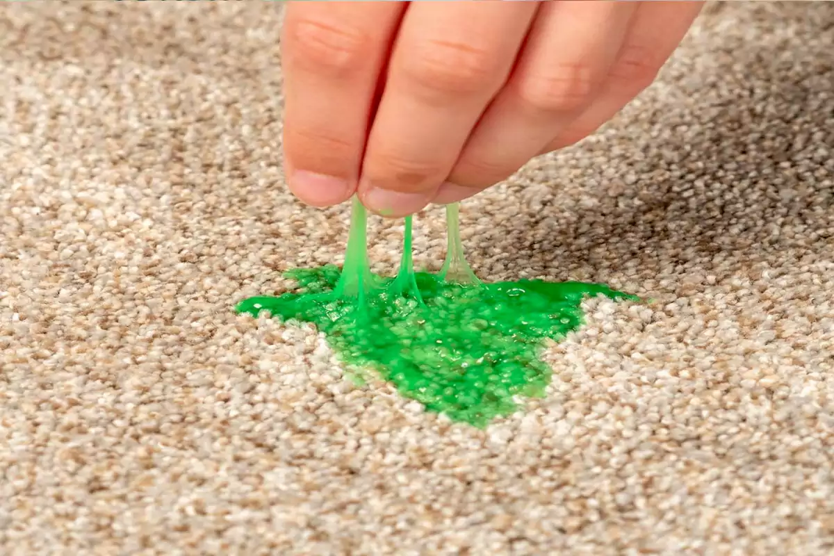 Removing slime from carpet