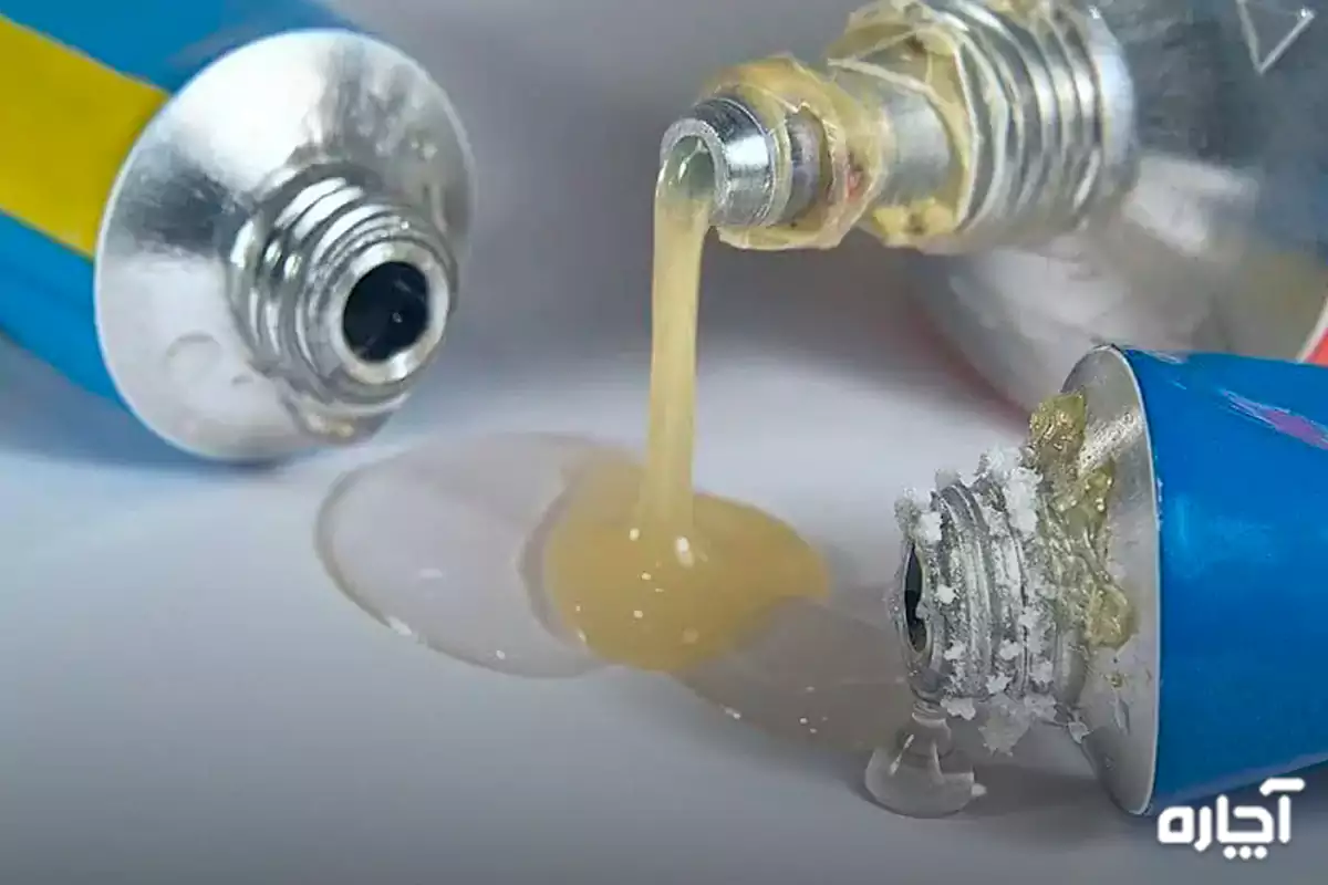 Removing glue from plastic