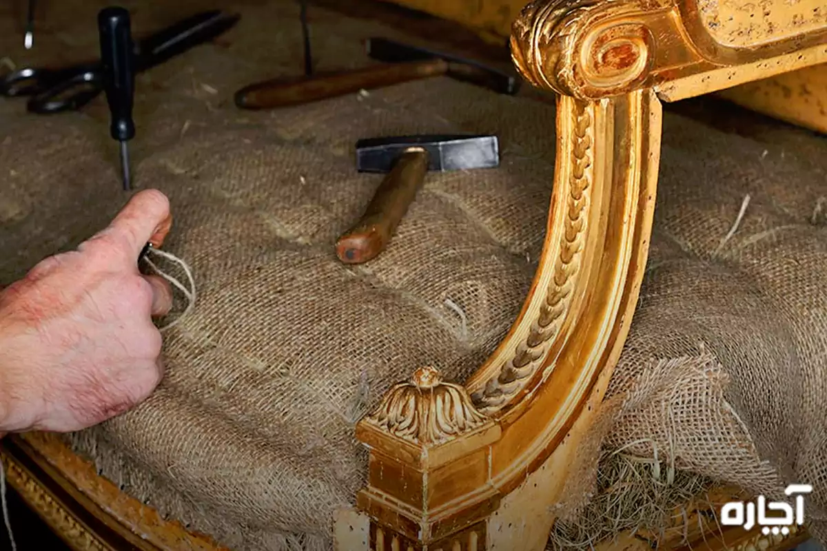 Classic sofa repair training at home