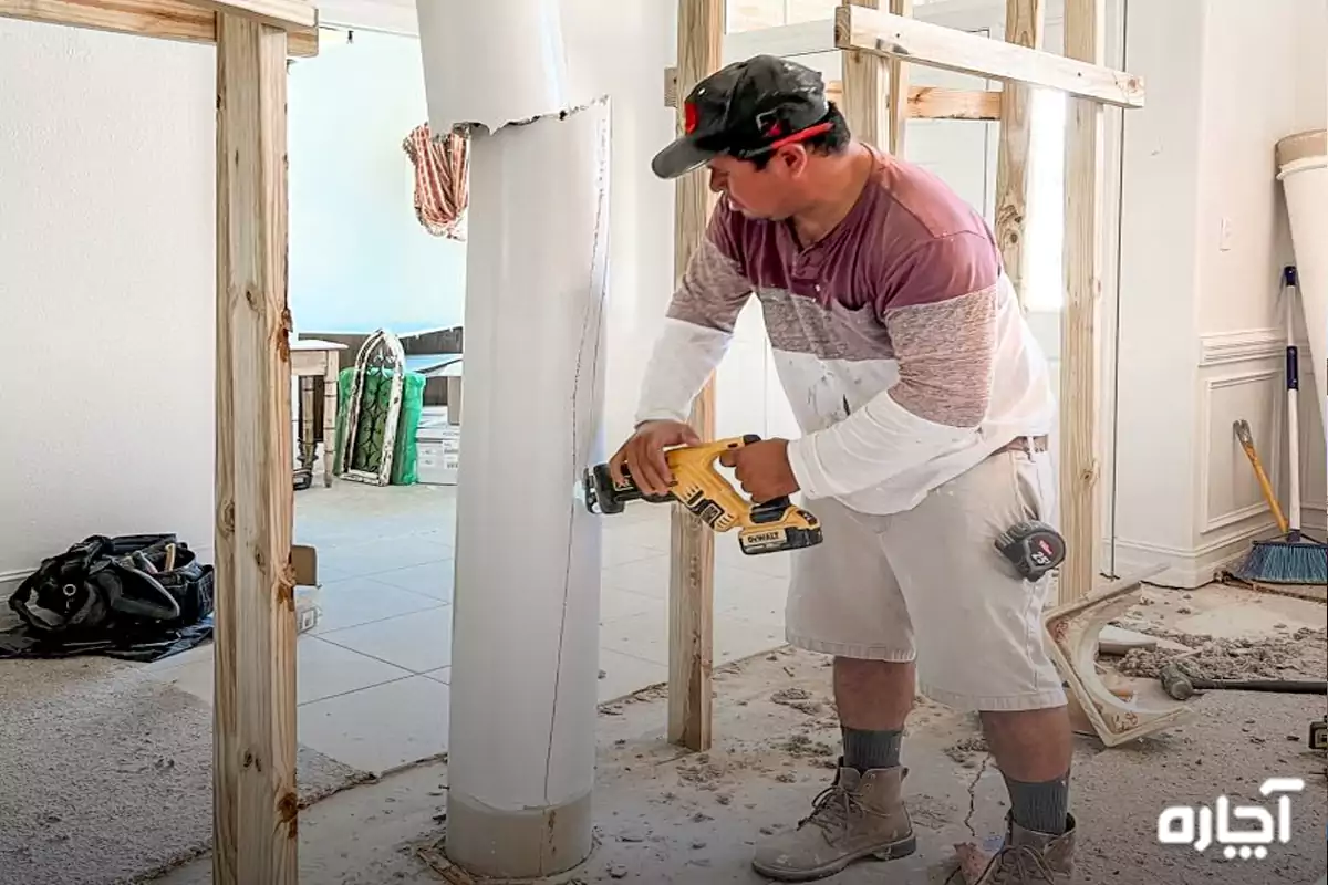 Removal of column in building