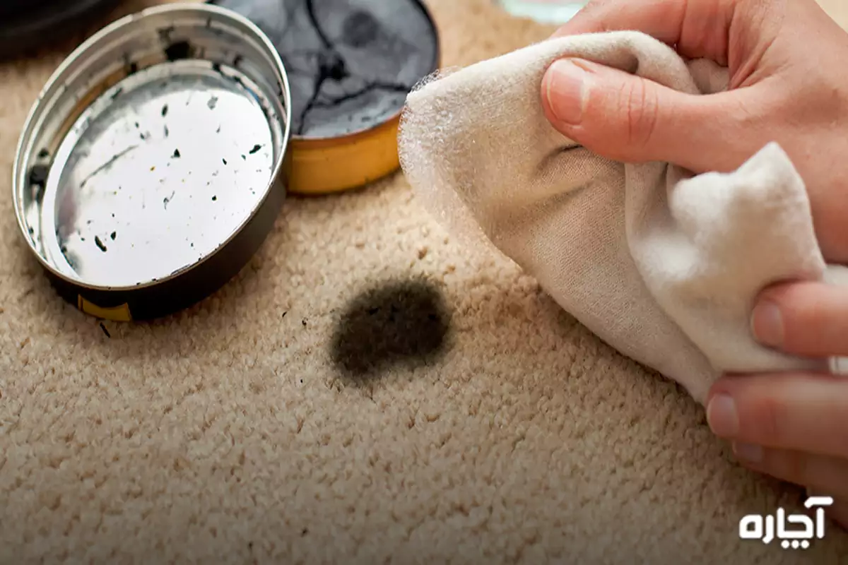 Removing shoe wax stains from sofa