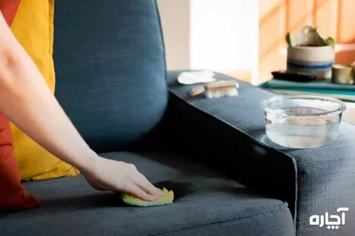 Removing shoe wax stains from sofa