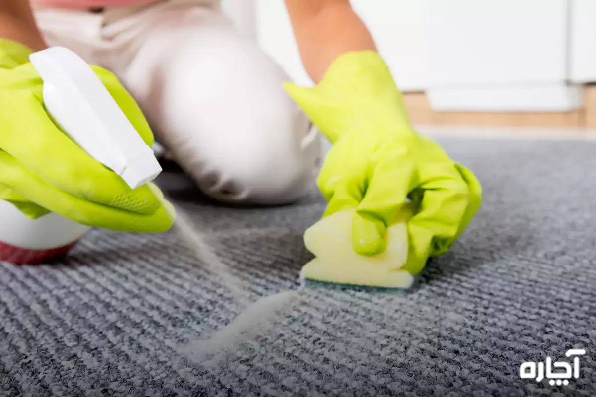 Removing tint from carpet