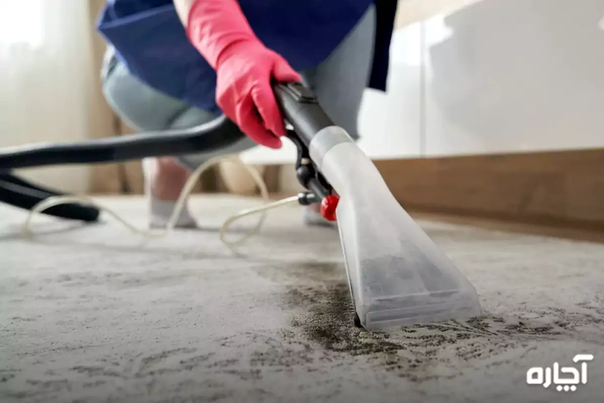 Washing acrylic carpet