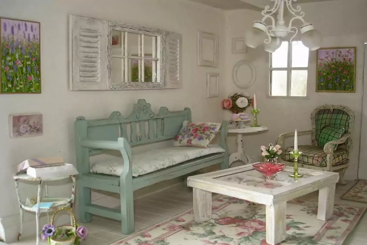 Chic shabby style interior decoration