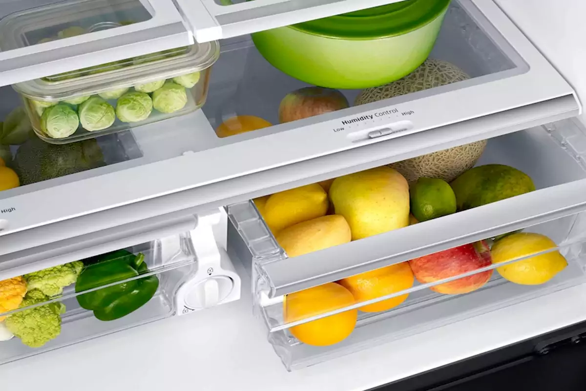 Water under fruit drawer Samsung refrigerator