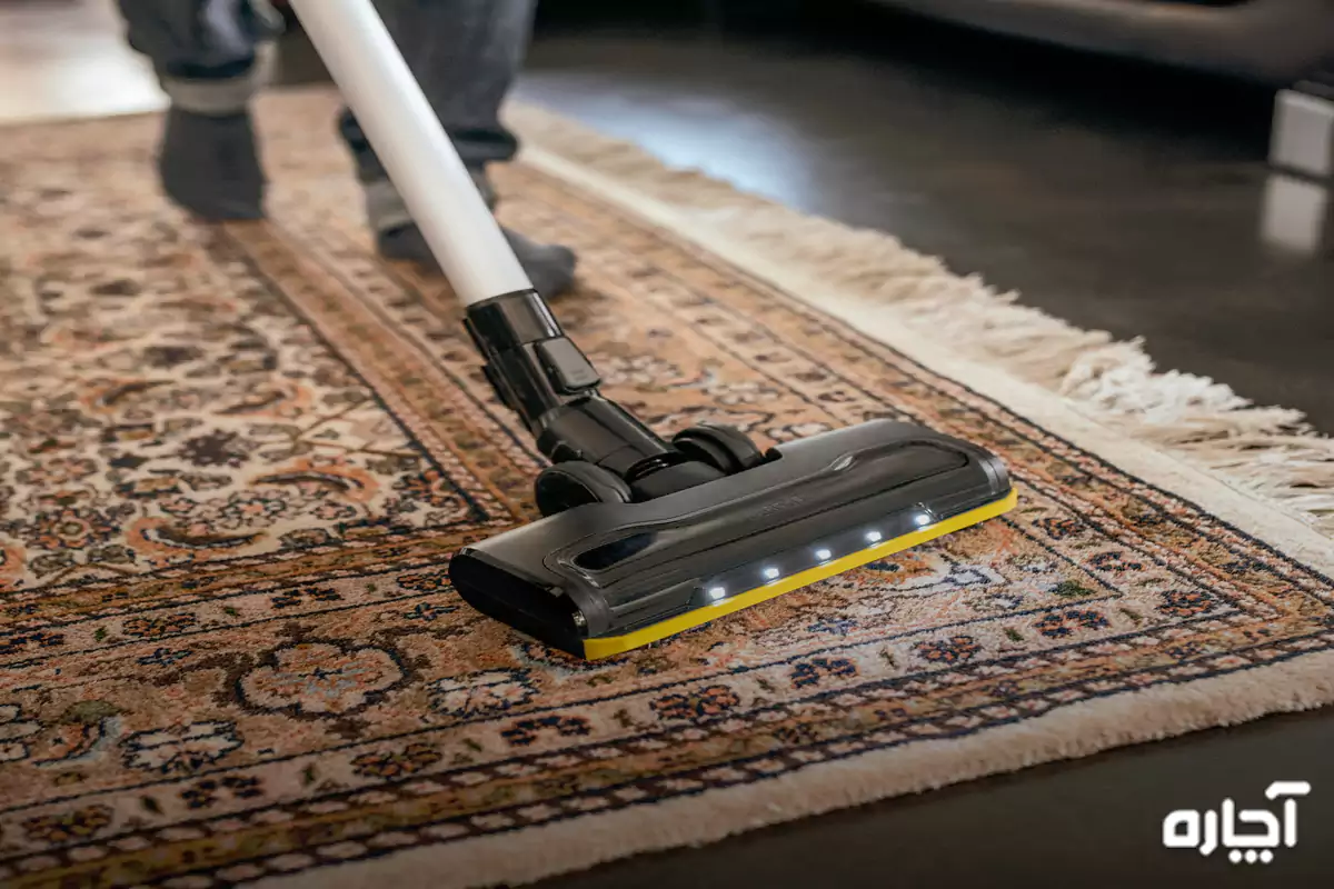 Washing carpet with Whitex