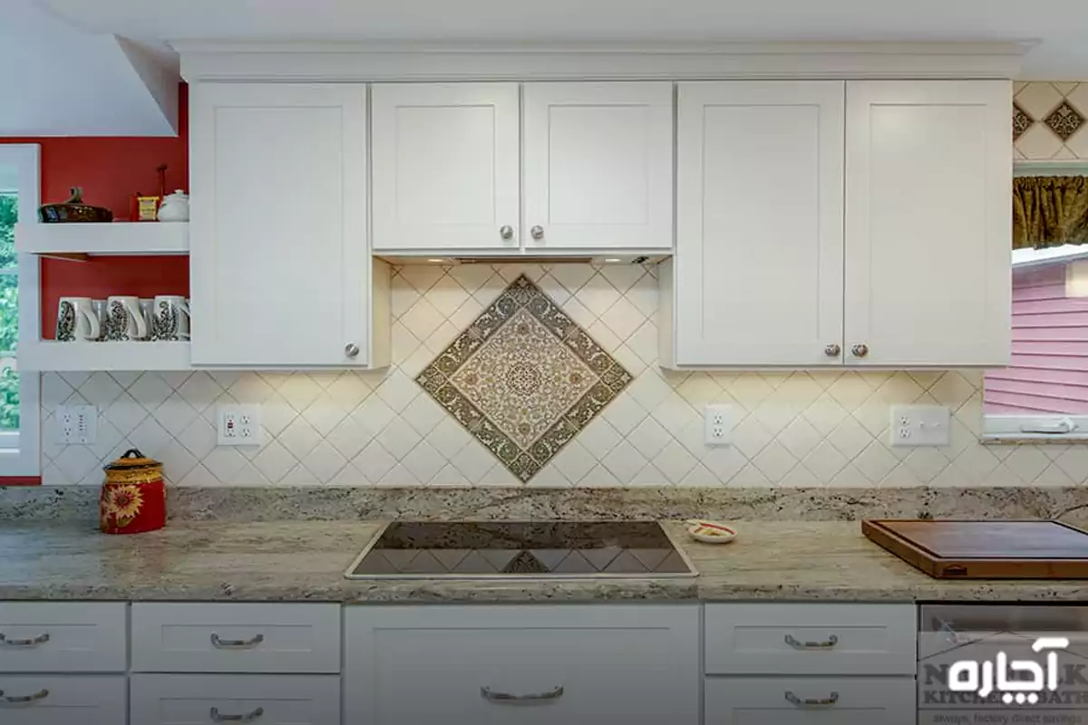 latest tile model between cabinets