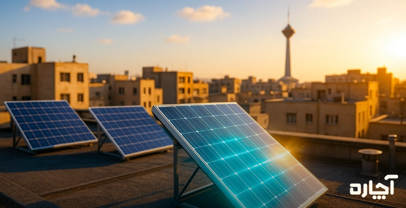 نصب پنل خورشیدی توسط آچاره