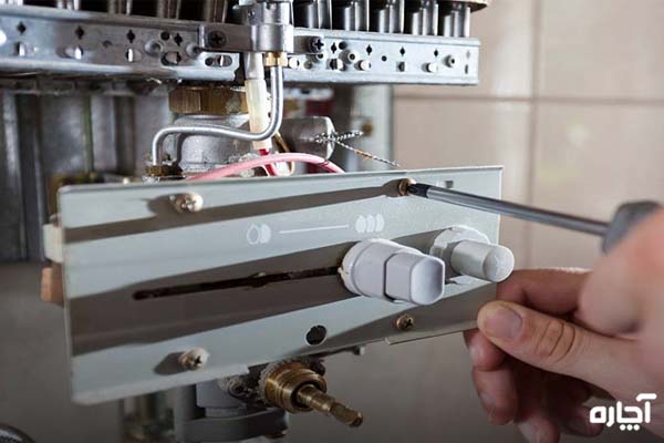 خراب بودن سوپاپ خروجی آب