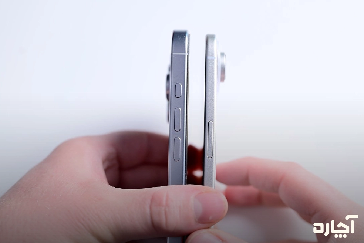 فریم تیتانیومی صیقلی در انواع آیفون 17 ایر