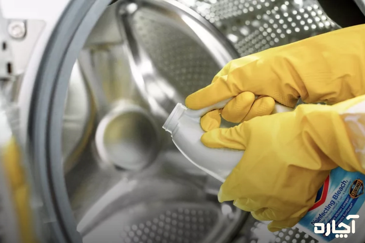 نحوه تمیز کردن لاستیک لباسشویی با مایع سفیدکننده