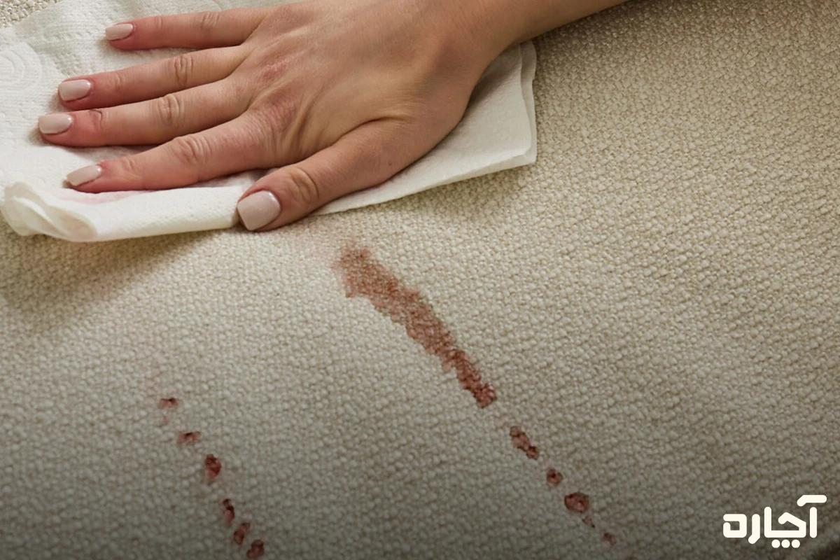 نحوه استفاده از اسپری لکه بر مبل برای لکه آبمیوه‌های قرمز