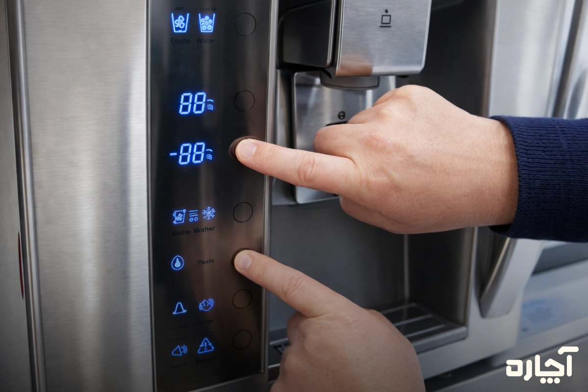 رفع علت خاموش شدن نمایشگر یخچال ال جی با ریست کردن آن