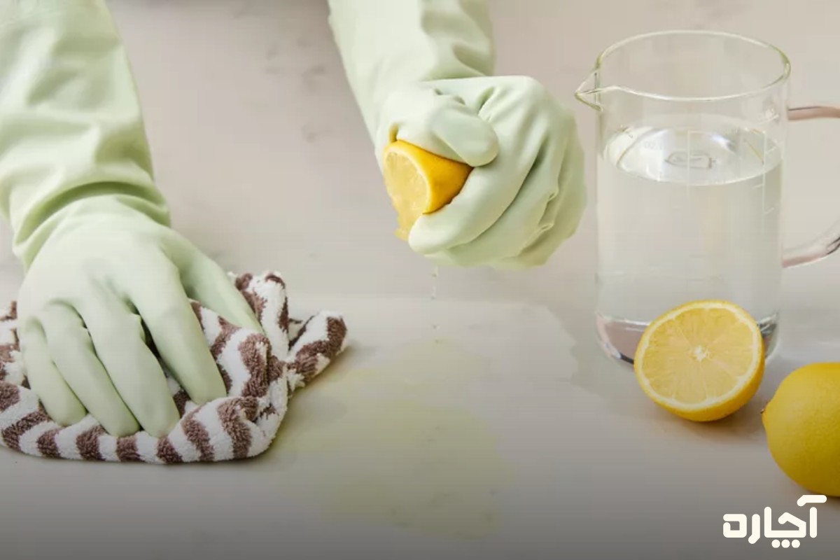 آبلیمو برای رفع زردی کابینت هایگلاس