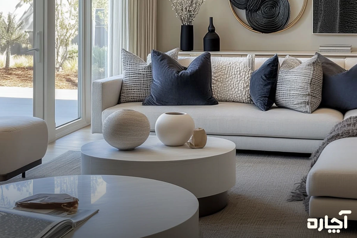 محل قرارگرفتن فرش در نحوه چیدمان پذیرایی مربع