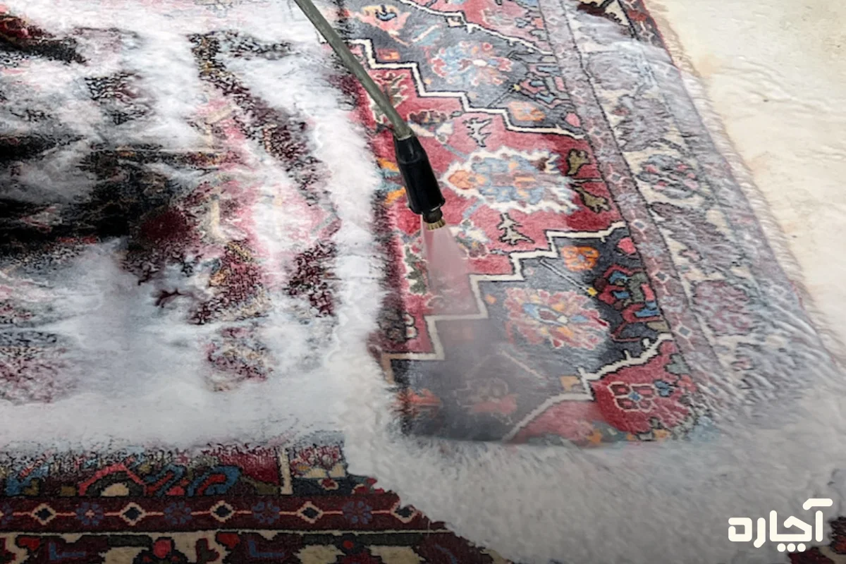 کنترل دما و مدت تماس آب با فرش